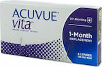 Acuvue Vita 6 Μηνιαίοι Φακοί Επαφής Σιλικόνης Υδρογέλης με UV Προστασία