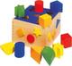 Goki Shape Sorting Toy Shape Sorting Cube made of Wood for 18++ Months