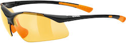 Uvex Sportstyle 223 Ochelari de soare Μαύρα cu Cadru & Portocaliu Lentilă