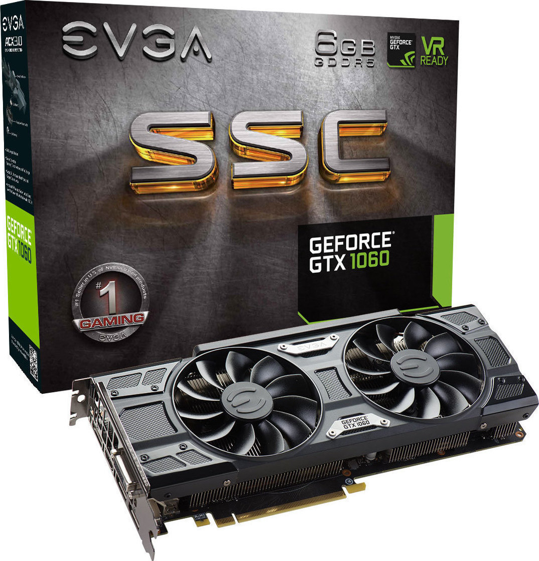 EVGA GeForce GTX1060 6GB SSC Gaming ACX 3.0 (06G-P4-6267-KR