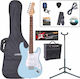 Encore E6 Pack Set Electric Guitar Stratocaster...