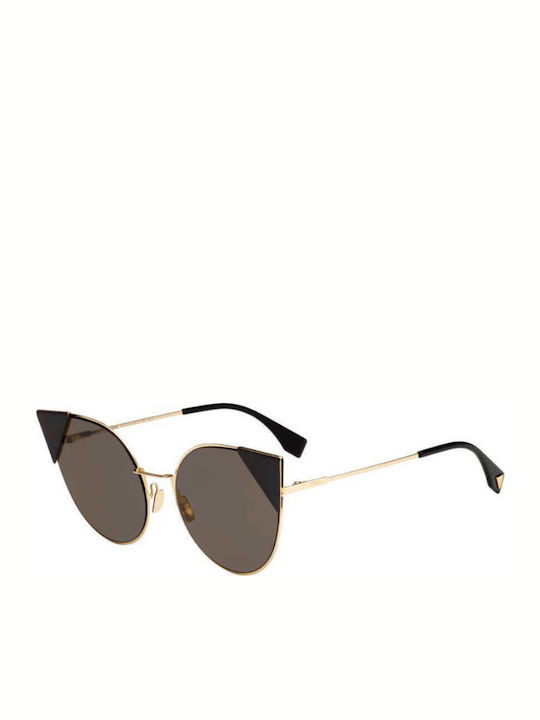 Fendi Sonnenbrillen mit Schwarz Rahmen und Gray Linse FF 0190/S 000/2M