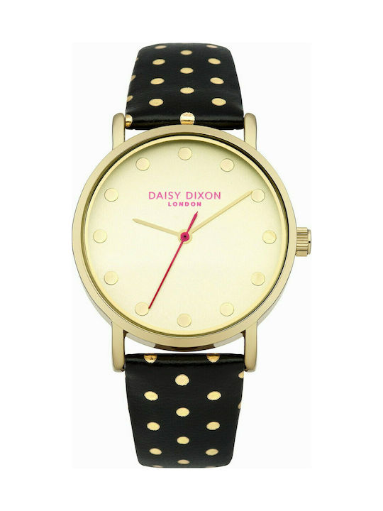 Daisy Dixon Candice Uhr mit Schwarz Lederarmband