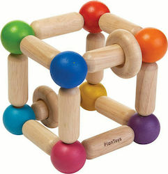 Plan Toys Activity Cube Κύβος με Δακτύλιους made of Wood with Sounds for 0++ Months