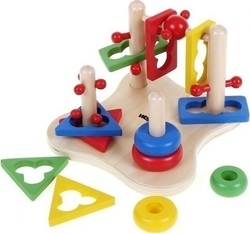 Woody Toys Stacking Toy Παιχνίδι Δραστηριοτήτων made of Wood for 24++ Months