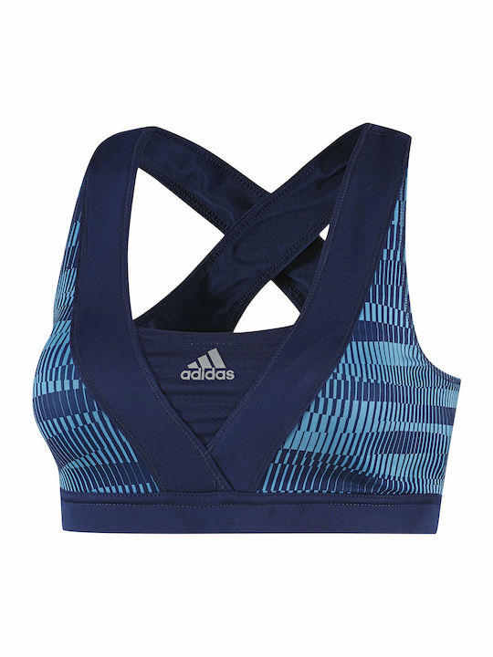 adidas Supernova Graphic Racer Sports Bra Women's Sports Bra Blue