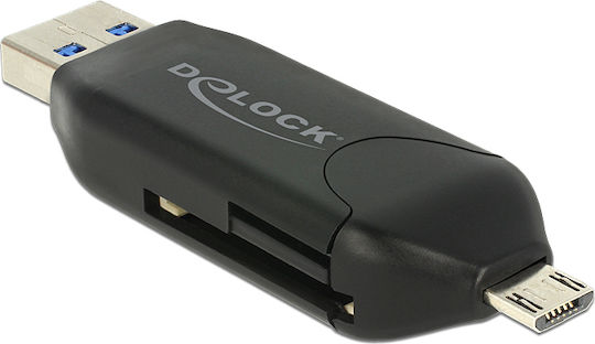 DeLock Card Reader micro USB / USB 2.0 για SD/MemoryStick