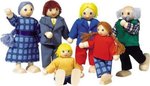 Goki Οικογένεια Πόλης Set of Wooden Dolls for Dollhouse