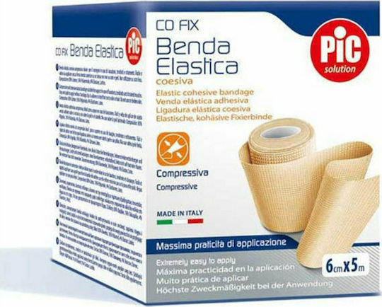 PiC Solution Co Fix Elastic Cohesive Bandage 6cm x 5m Beige