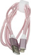 Braided USB to Lightning/micro USB Cable Ροζ 1m (94962809)