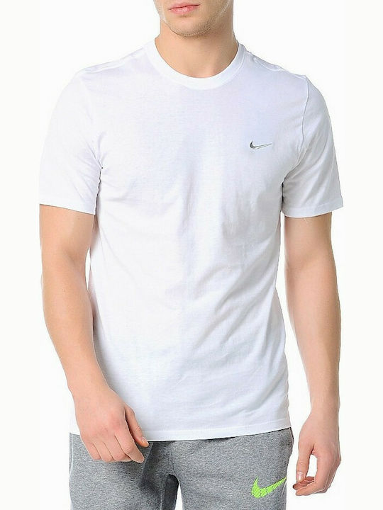 Nike Swoosh Αθλητικό Ανδρικό T-shirt Λευκό Μονόχρωμο