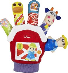 Chicco Baby Toy Farmyard Finger Puppet made of Fabric for 3++ Months