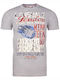 Lonsdale Stockton Grey Marl Men's Short Sleeve T-shirt Gray