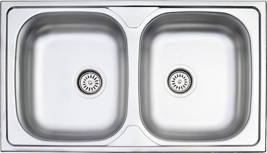 Fortinox Valley 25286 Drop-In Inox Μ86xΠ50cm Silber