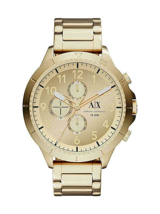 Armani Exchange Battery Watch with Metal Bracelet Gold AX1752