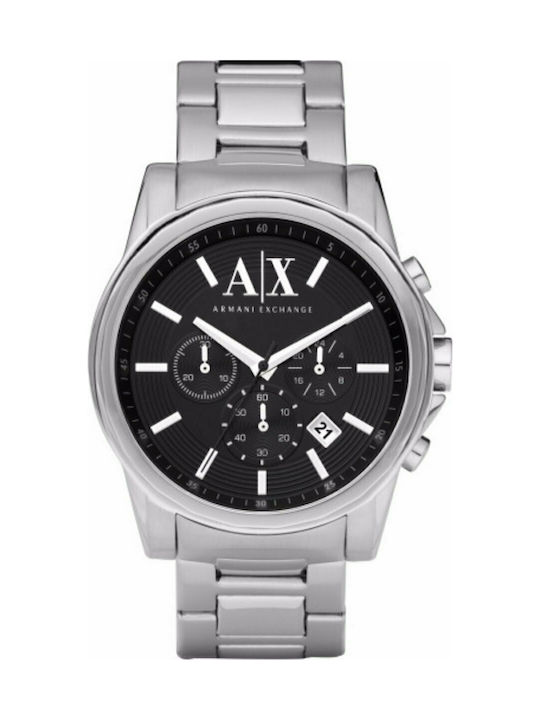 Armani Exchange Часовник Хронограф Батерия с сребърен Метална Гривна AX2084