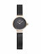 Obaku Γυναικείο Ρολόι 30mm Μπαταρίας με Μαύρο Μεταλλικό Μπρασελέ