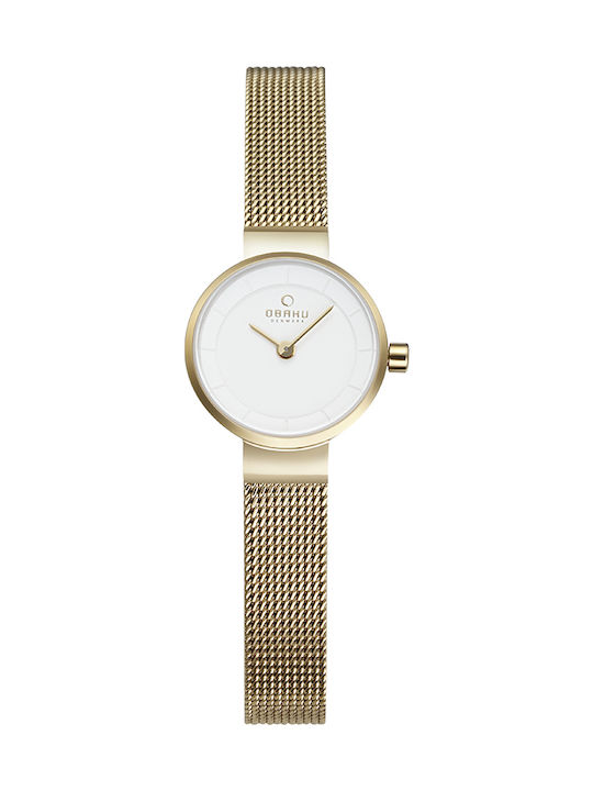 Obaku Watch Battery with Gold Metal Bracelet V199LXGIMG