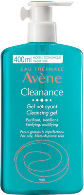Avene Gel κατά της Ακμής Cleanance Cleansing Oily Blemish Prone Skin για Λιπαρές Επιδερμίδες 400ml