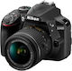 Nikon DSLR Φωτογραφική Μηχανή D3400 Crop Frame Kit (EF-S 18-135mm F3.5-5.6 IS USM + W-E1 Wi-Fi Adapter)Kit (AF-P DX 18-55mm F3.5-5.6G)Kit (HD DA 18-50mm F4-5.6 DC WR RE + DA 50-200mm F4-5.6 ED WR) Black