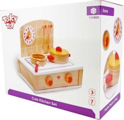 Tooky Toys Kids Kitchen made of Wood for 3+ Years Old