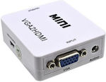 PowerPlus Converter VGA female to HDMI female White (PS-M600)