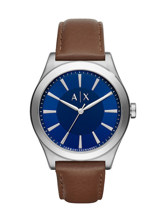 Armani Exchange Дамски Кварцов Часовник с Кафява Кожена Каишка