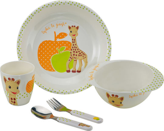 Sophie La Girafe Feeding Set Made of Melamine Orange 5 Pieces