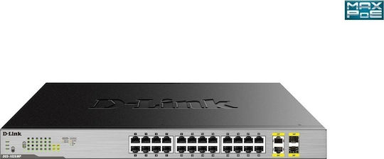 D-Link DGS-1026MP Unmanaged L2 PoE Switch με 24 Θύρες Gigabit (1Gbps) Ethernet και 2 SFP Θύρες