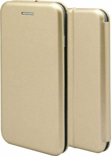 iNOS Curved M Folio Book Piele artificială Auriu (iPhone 8/7 Plus)