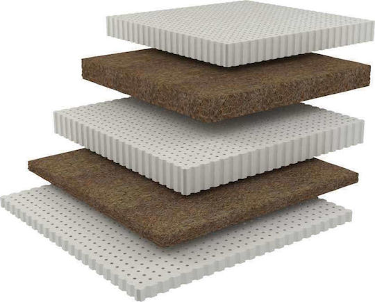 Dunlopillo Ultra Ivory Διπλό Ανατομικό Στρώμα Latex 140x200x22cm με Κοκοφοίνικα