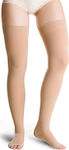 Varisan Top Open Toe Graduated Compression Thigh High Stockings Normal 18-21 mmHg Beige