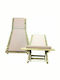 Șezlong Lemn Lux Maro 200x80x32cm