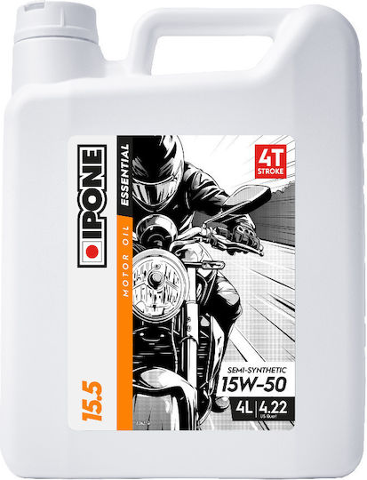 Ipone 15.5 15W-50 Semi-Synthetic Motorcycle Oil for Four-Stroke Engines 4lt