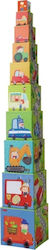 Haba Stacking Toy Κύβοι με Σχέδια & Αριθμούς Αυτοκίνητα for 12++ Months