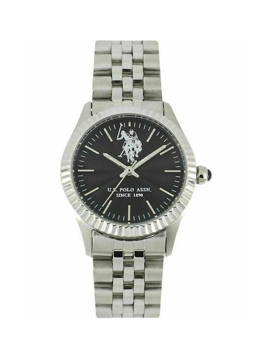 U.S. Polo Assn. Azure Watch with Silver Metal Bracelet