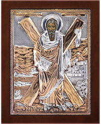 Saint Andrew Silver Icon (Gold plated) 20x16cm