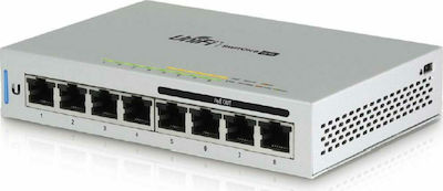 Ubiquiti Unifi US-8-60W Managed L2 PoE+ Switch με 8 Θύρες Gigabit (1Gbps) Ethernet