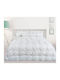 Das Home Duvet Queen with Microfiber Filling 220x240cm Trendy 3D Top Side 1035 White 800 GSMGsm 11.5 togs Togs