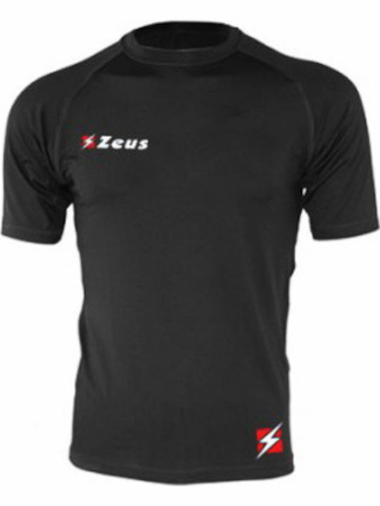 Zeus Maglia Fisiko M/C Bluza termică pentru bărbați cu mâneci scurte Negru