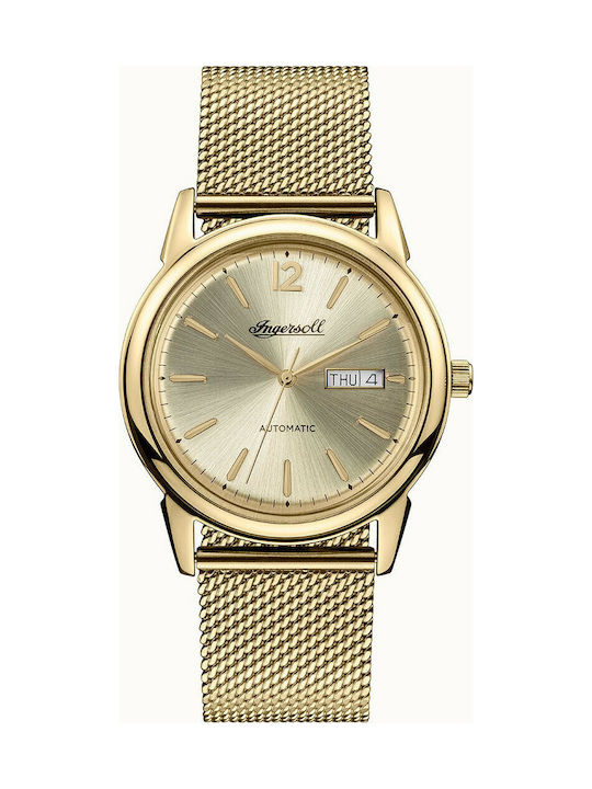 Ingersoll The New Haven Automatic Watch Automatic with Gold Metal Bracelet