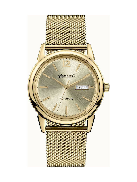 Ingersoll The New Haven Automatic Uhr Automatisch mit Gold Metallarmband