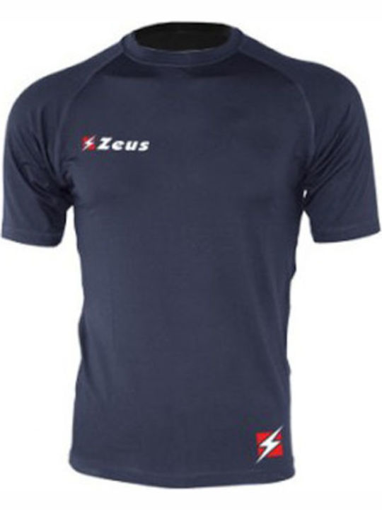 Zeus Maglia Fisiko M/C Ανδρική Ισοθερμική Κοντομάνικη Μπλούζα Μπλε