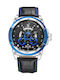 Weide Watch Battery with Black Leather Strap WD10216