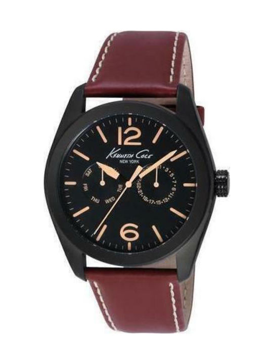 Kenneth Cole Men's Watch 42mm Battery with Brown Leather Strap