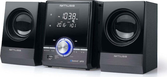 Muse Sound System 2 M-38 BT M-38BT 10W with CD / Digital Media Player and Bluetooth Black