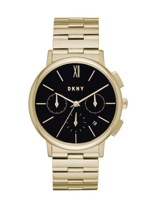 DKNY Ceas Cronograf cu Aur Brățară Metalică NY2540