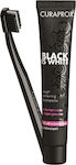 Curaprox Black Is White 90ml + Οδοντόβουρτσα 5460 Toothpaste with Activated Carbon for Whitening 90ml