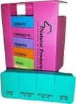 Natural Products Εβδομαδιαία Θήκη Χαπιών με 4 Θέσεις & Βάση Στήριξης σε Ροζ χρώμα
