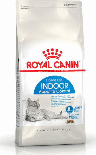 Royal Canin Home Life Indoor Appetite Control Trockenfutter für erwachsene Katzen mit empfindlichem Harntrakt mit Mais / Geflügel 2kg